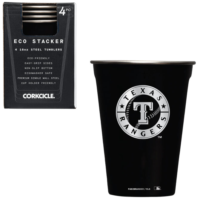 Corkcicle Eco Stacker Cup with Texas Rangers Primary Logo