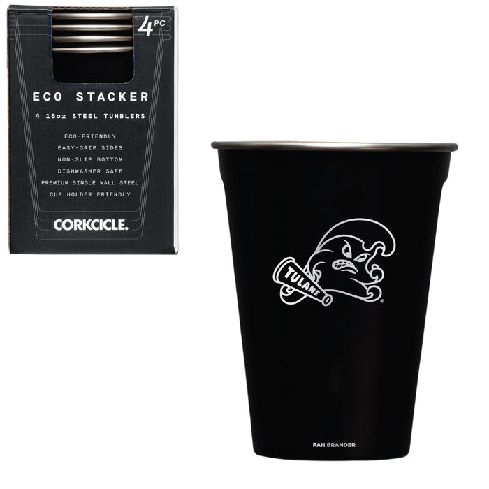 Corkcicle Eco Stacker Cup with Tulane Green Wave Primary Logo