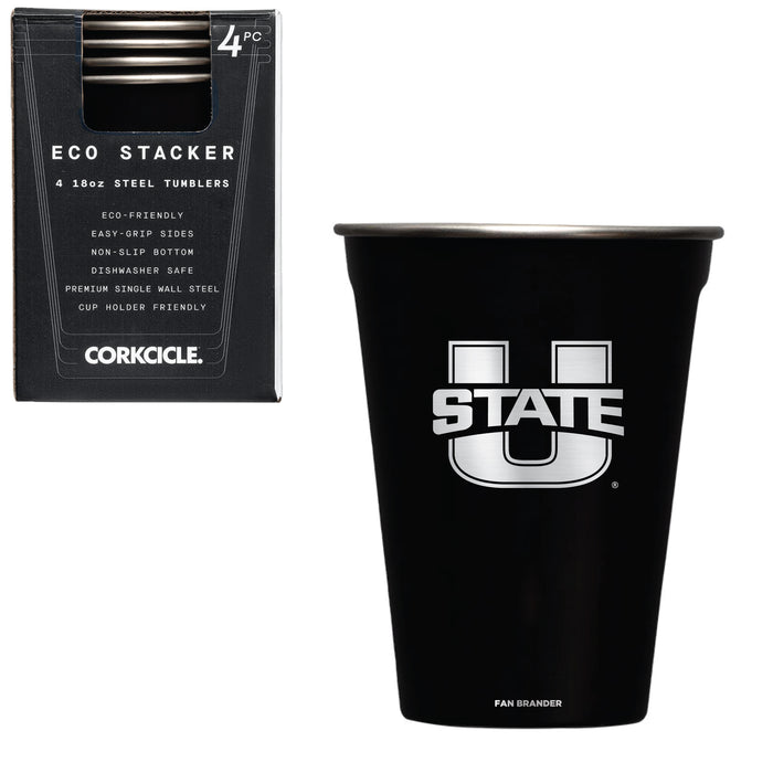 Corkcicle Eco Stacker Cup with Utah State Aggies Primary Logo