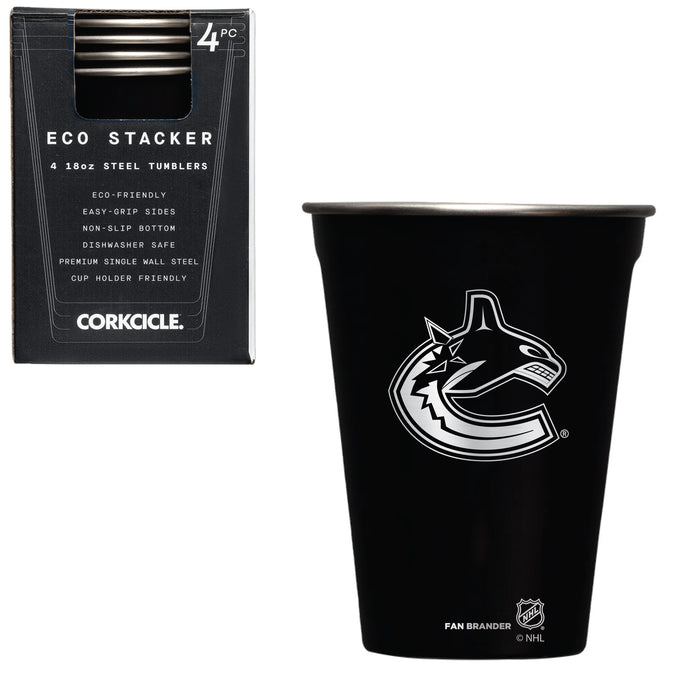 Corkcicle Eco Stacker Cup with Vancouver Canucks Etched Primary Logo