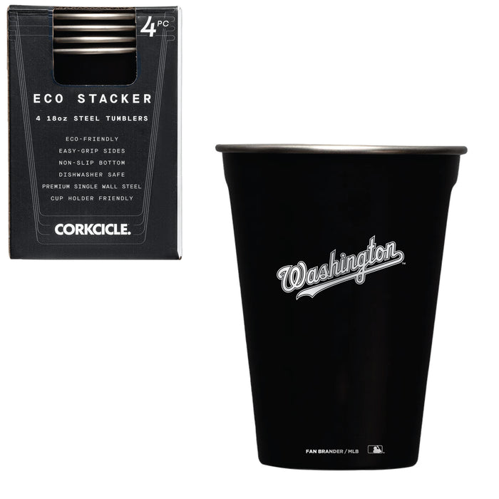 Corkcicle Eco Stacker Cup with Washington Nationals Etched Wordmark Logo