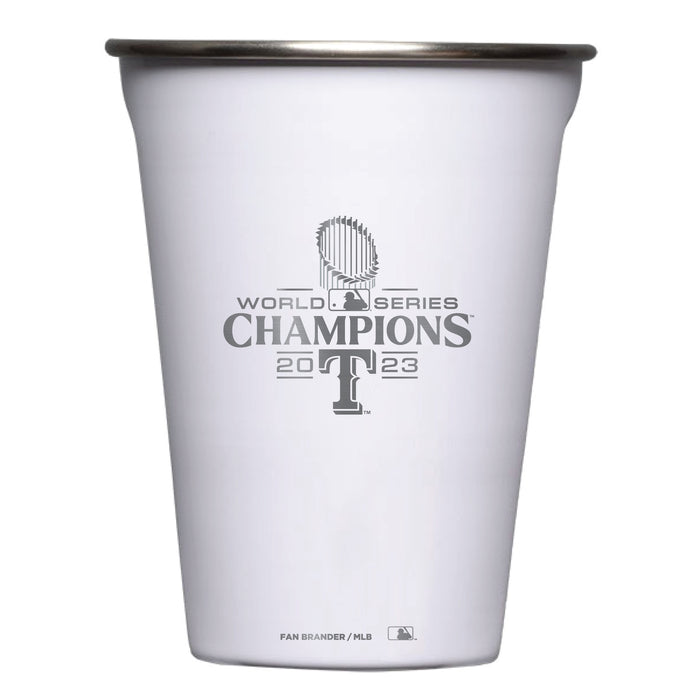 Corkcicle Eco Stacker Cup with Texas Rangers 2023 MLB Champs Etched Logo
