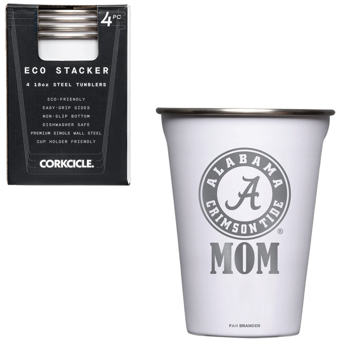 Corkcicle Eco Stacker Cup with Alabama Crimson Tide Mom Primary Logo