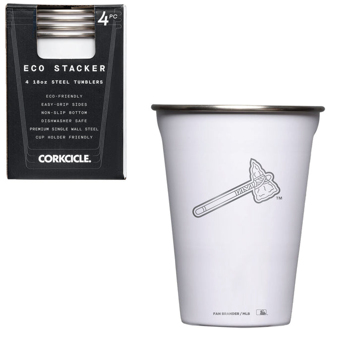 Corkcicle Eco Stacker Cup with Atlanta Braves Etched Secondary Logo
