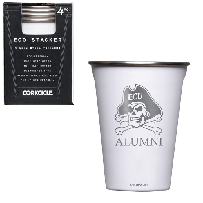 Corkcicle Eco Stacker Cup with East Carolina Pirates Alumni Primary Logo