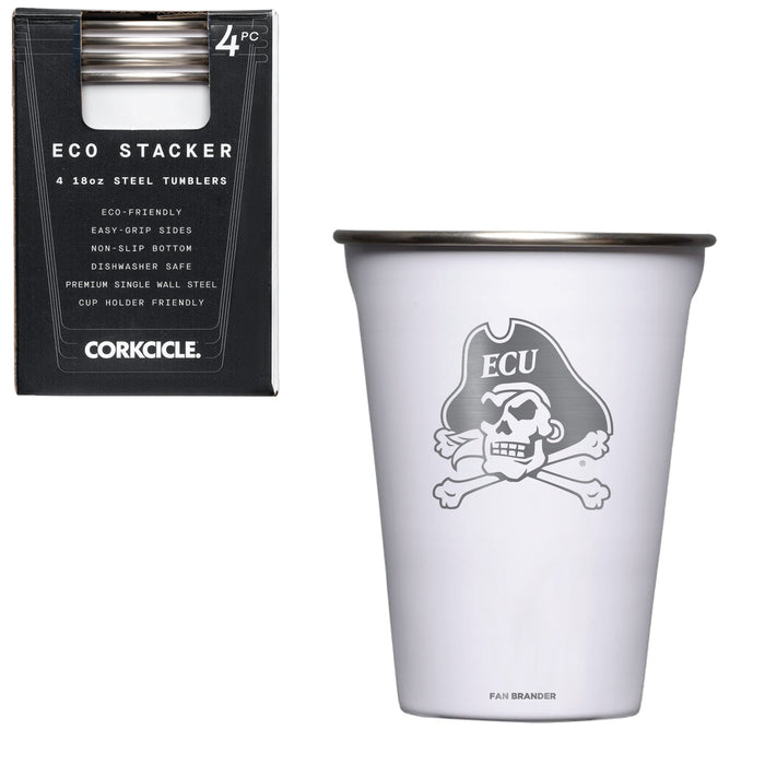 Corkcicle Eco Stacker Cup with East Carolina Pirates Primary Logo