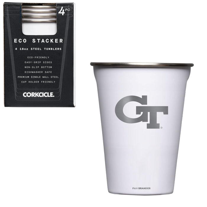 Corkcicle Eco Stacker Cup with Georgia Tech Yellow Jackets Primary Logo