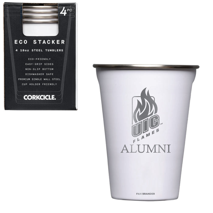 Corkcicle Eco Stacker Cup with Illinois @ Chicago Flames Alumni Primary Logo