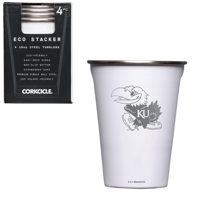Corkcicle Eco Stacker Cup with Kansas Jayhawks Primary Logo
