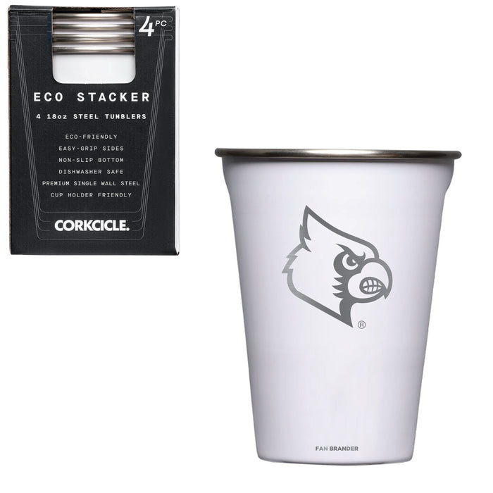 Corkcicle Eco Stacker Cup with Louisville Cardinals Primary Logo