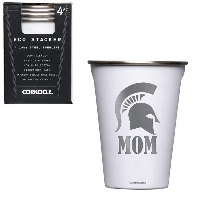 Corkcicle Eco Stacker Cup with Michigan State Spartans Mom Primary Logo