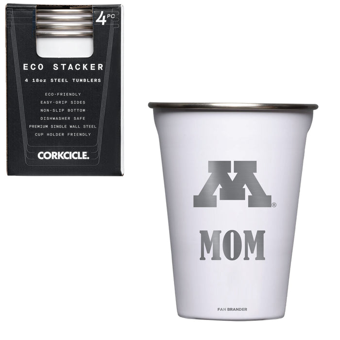 Corkcicle Eco Stacker Cup with Minnesota Golden Gophers Mom Primary Logo
