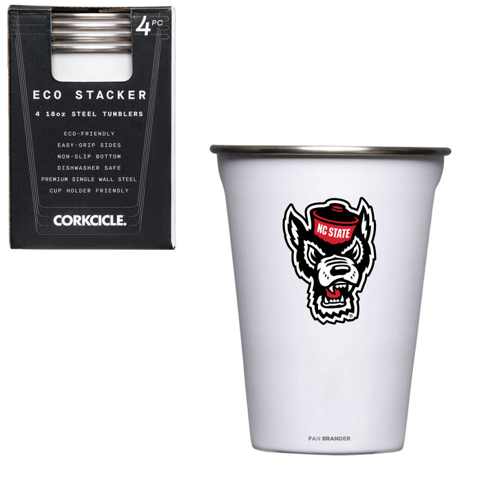 Corkcicle Eco Stacker Cup with NC State Wolfpack Wolf Head Logo