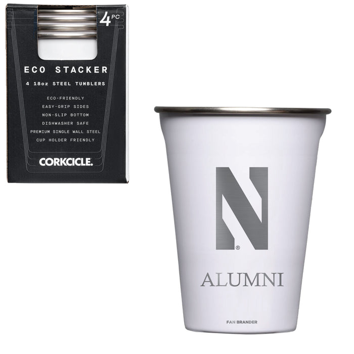 Corkcicle Eco Stacker Cup with Northwestern Wildcats Alumni Primary Logo