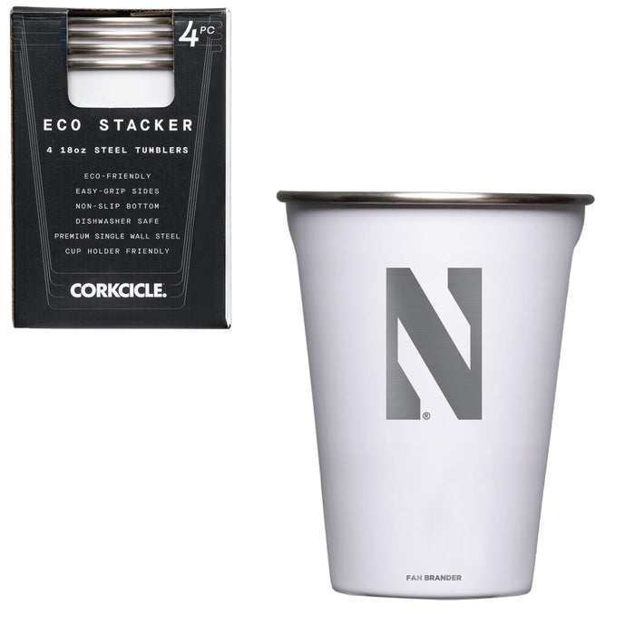 Corkcicle Eco Stacker Cup with Northwestern Wildcats Primary Logo