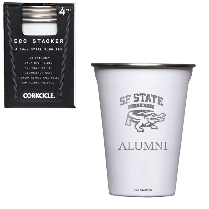 Corkcicle Eco Stacker Cup with San Francisco State U Gators Alumni Primary Logo