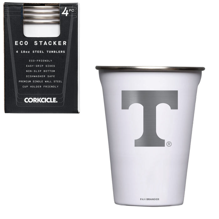 Corkcicle Eco Stacker Cup with Tennessee Vols Primary Logo