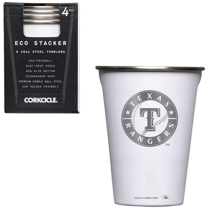 Corkcicle Eco Stacker Cup with Texas Rangers Primary Logo