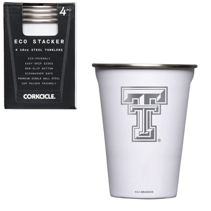 Corkcicle Eco Stacker Cup with Texas Tech Red Raiders Primary Logo