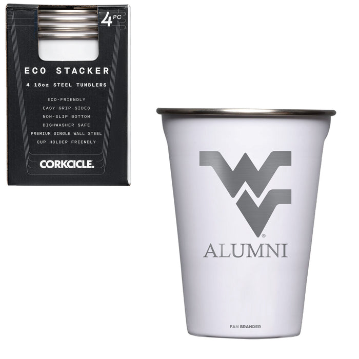 Corkcicle Eco Stacker Cup with West Virginia Mountaineers Alumni Primary Logo