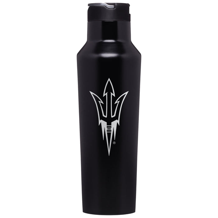 Corkcicle Insulated Sport Canteen Water Bottle with Arizona State Sun Devils Primary Logo