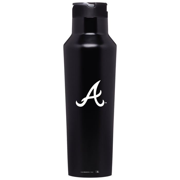 Corkcicle Insulated Canteen Water Bottle with Atlanta Braves Primary Logo