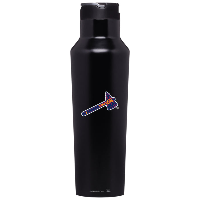 Corkcicle Insulated Canteen Water Bottle with Atlanta Braves Secondary Logo