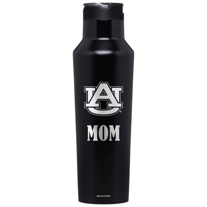 Corkcicle Insulated Canteen Water Bottle with Auburn Tigers Mom Primary Logo