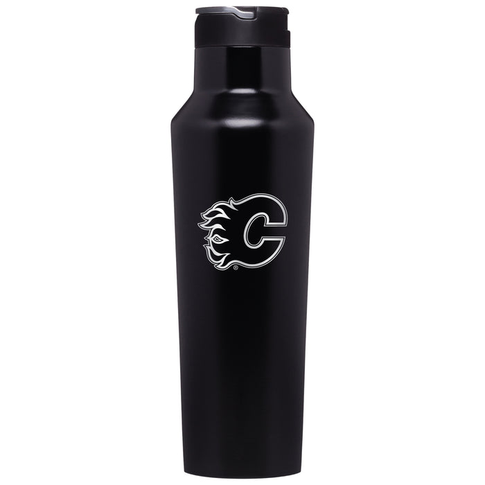 Corkcicle Insulated Canteen Water Bottle with Calgary Flames Primary Logo