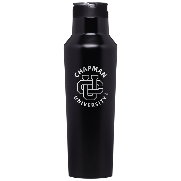 Corkcicle Insulated Sport Canteen Water Bottle with Chapman Univ Panthers Primary Logo