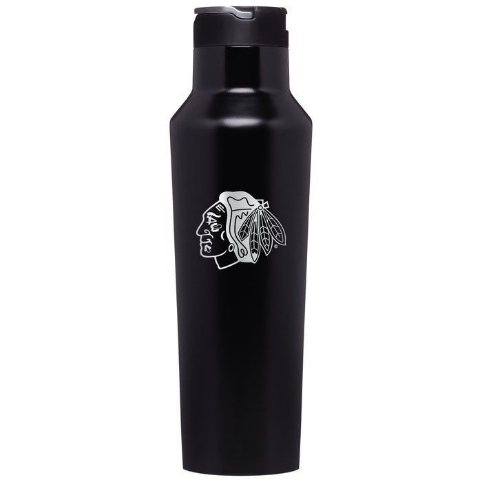Corkcicle Insulated Canteen Water Bottle with Chicago Blackhawks Primary Logo