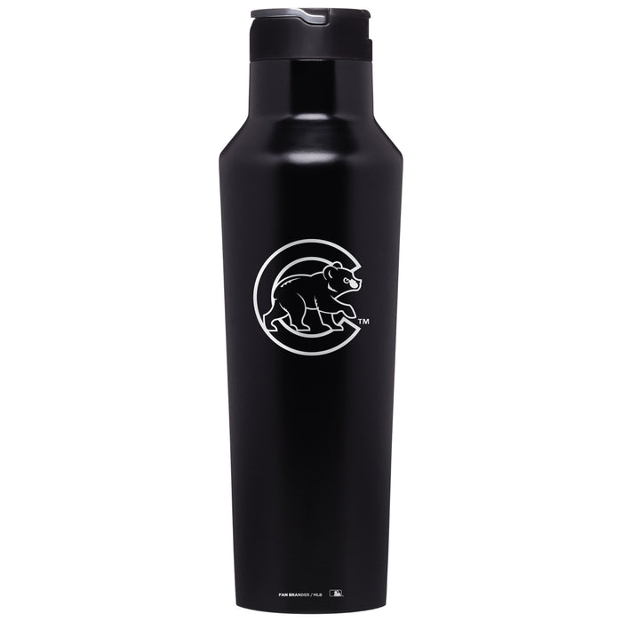 Corkcicle Insulated Canteen Water Bottle with Chicago Cubs Etched Secondary Logo