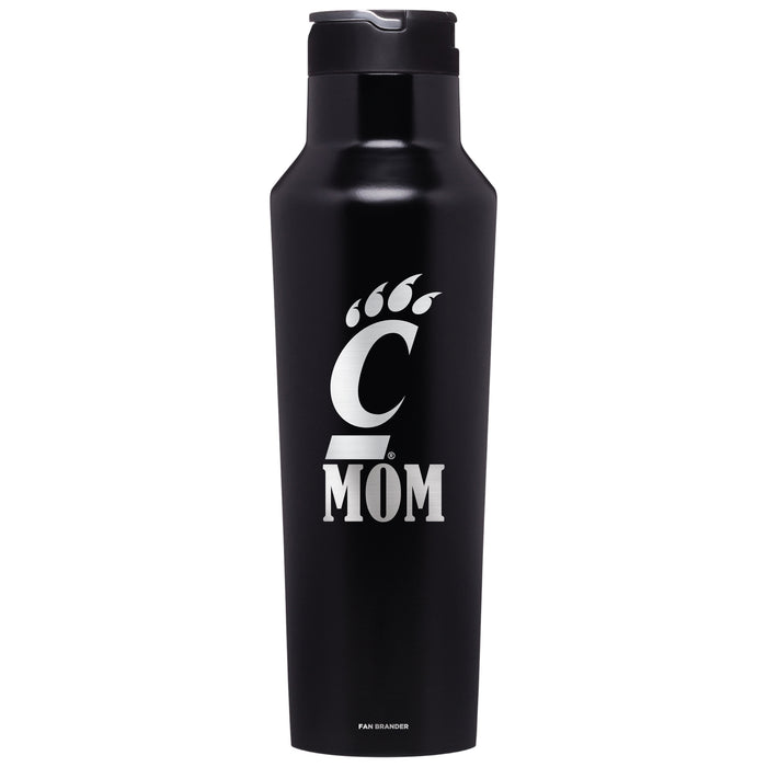 Corkcicle Insulated Canteen Water Bottle with Cincinnati Bearcats Mom Primary Logo