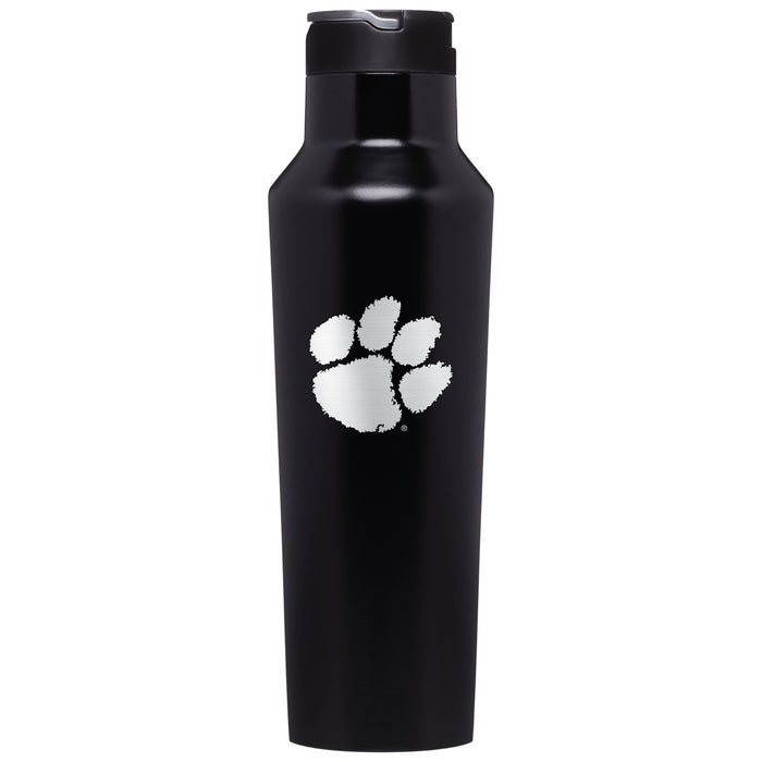 Corkcicle Insulated Sport Canteen Water Bottle with Clemson Tigers Primary Logo