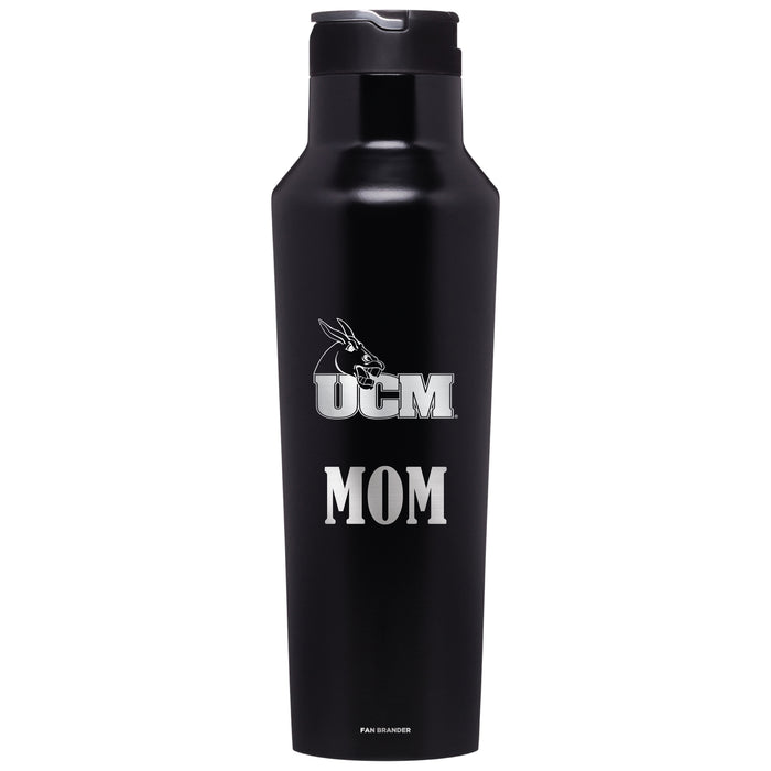 Corkcicle Insulated Canteen Water Bottle with Central Missouri Mules Mom Primary Logo