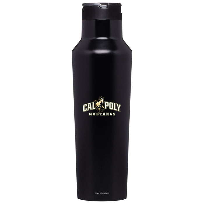Corkcicle Insulated Canteen Water Bottle with Cal Poly Mustangs Primary Logo