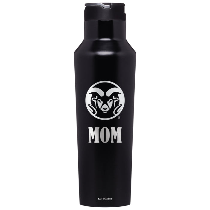 Corkcicle Insulated Canteen Water Bottle with Colorado State Rams Mom Primary Logo
