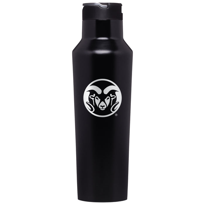Corkcicle Insulated Sport Canteen Water Bottle with Colorado State Rams Primary Logo