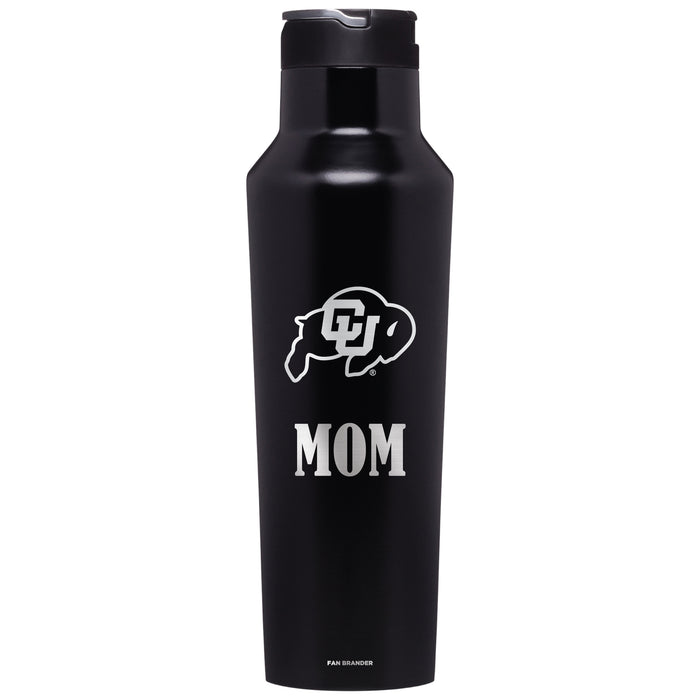 Corkcicle Insulated Canteen Water Bottle with Colorado Buffaloes Mom Primary Logo