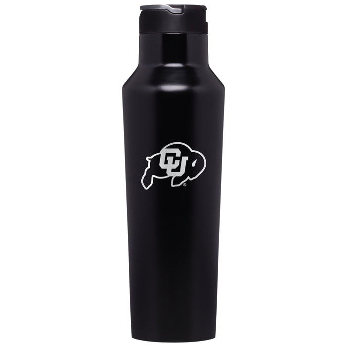 Corkcicle Insulated Sport Canteen Water Bottle with Colorado Buffaloes Primary Logo