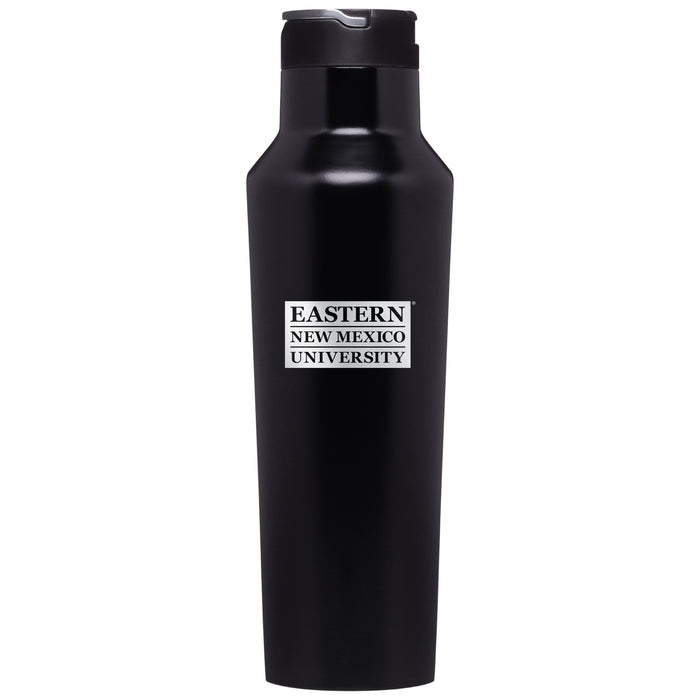 Corkcicle Insulated Sport Canteen Water Bottle with Eastern New Mexico Greyhounds Primary Logo