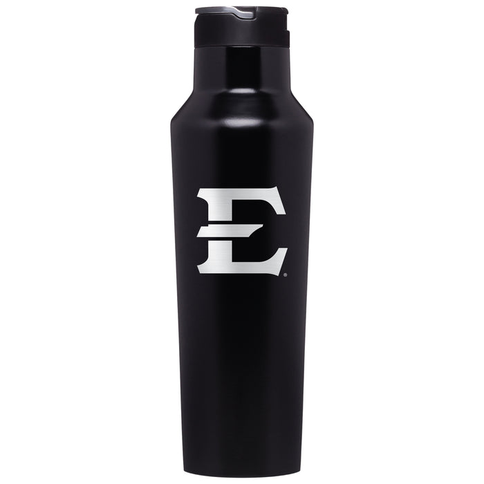 Corkcicle Insulated Sport Canteen Water Bottle with Eastern Tennessee State Buccaneers Primary Logo