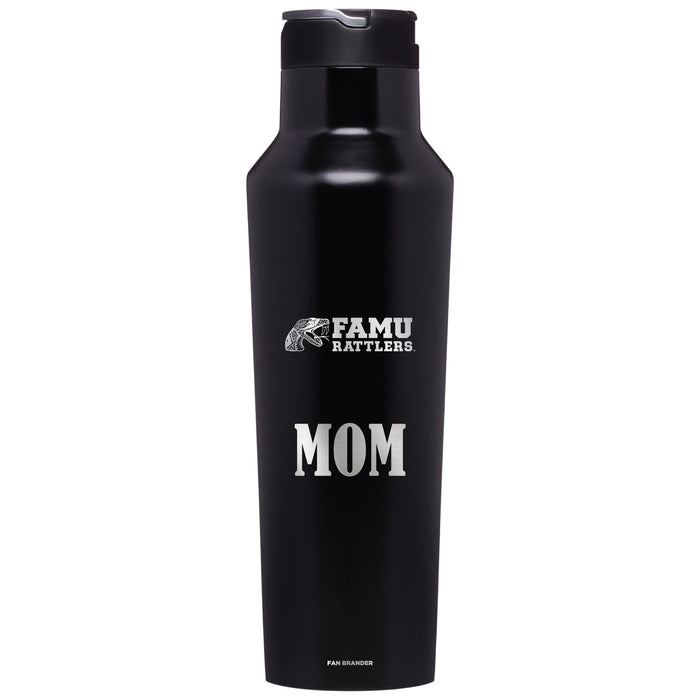 Corkcicle Insulated Canteen Water Bottle with Florida A&M Rattlers Mom Primary Logo