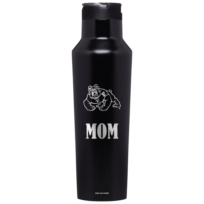 Corkcicle Insulated Canteen Water Bottle with Fresno State Bulldogs Mom Primary Logo