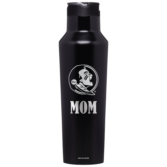 Corkcicle Insulated Canteen Water Bottle with Florida State Seminoles Mom Primary Logo