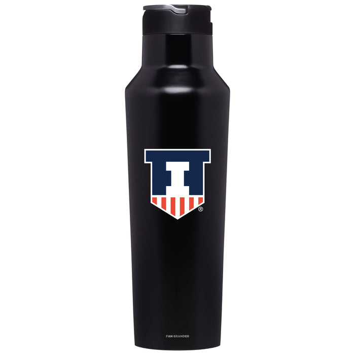 Corkcicle Insulated Canteen Water Bottle with Illinois Fighting Illini Secondary Logo