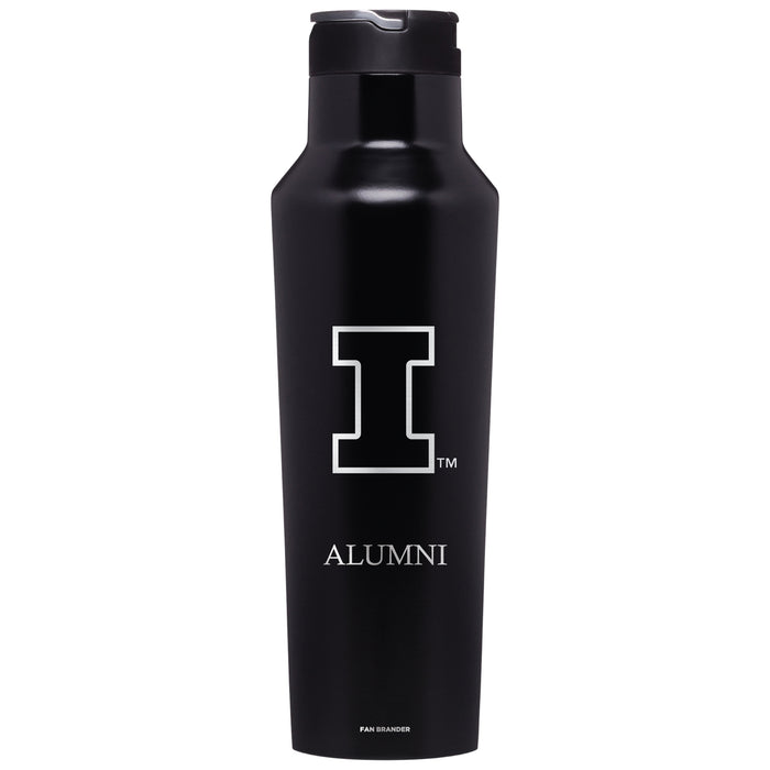 Corkcicle Insulated Canteen Water Bottle with Illinois Fighting Illini Mom Primary Logo