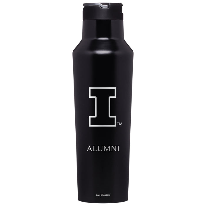 Corkcicle Insulated Canteen Water Bottle with Illinois Fighting Illini Alumni Primary Logo