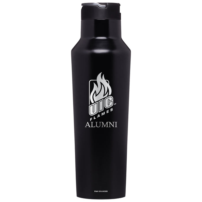 Corkcicle Insulated Canteen Water Bottle with Illinois @ Chicago Flames Alumni Primary Logo
