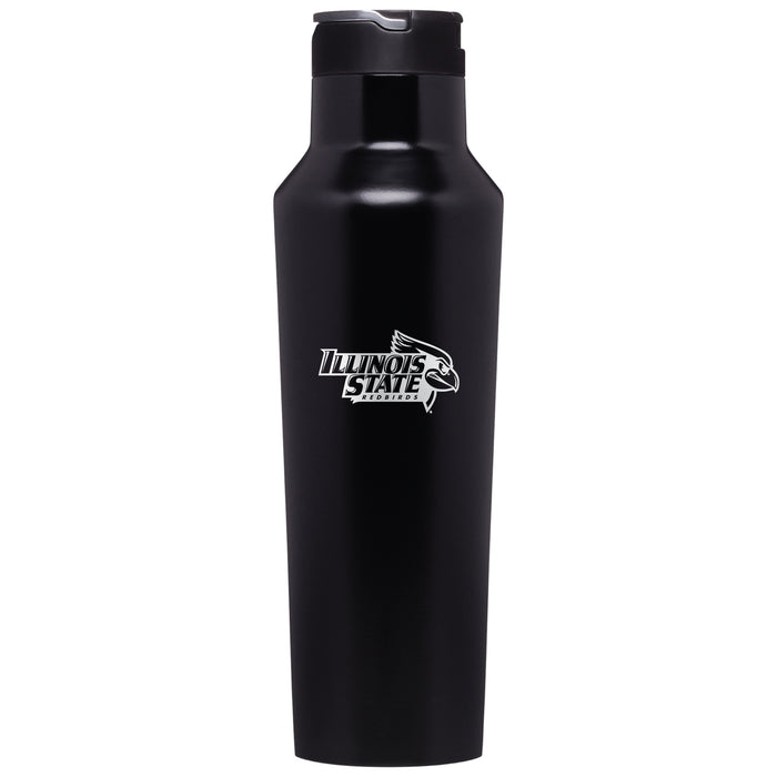Corkcicle Insulated Sport Canteen Water Bottle with Illinois State Redbirds Primary Logo